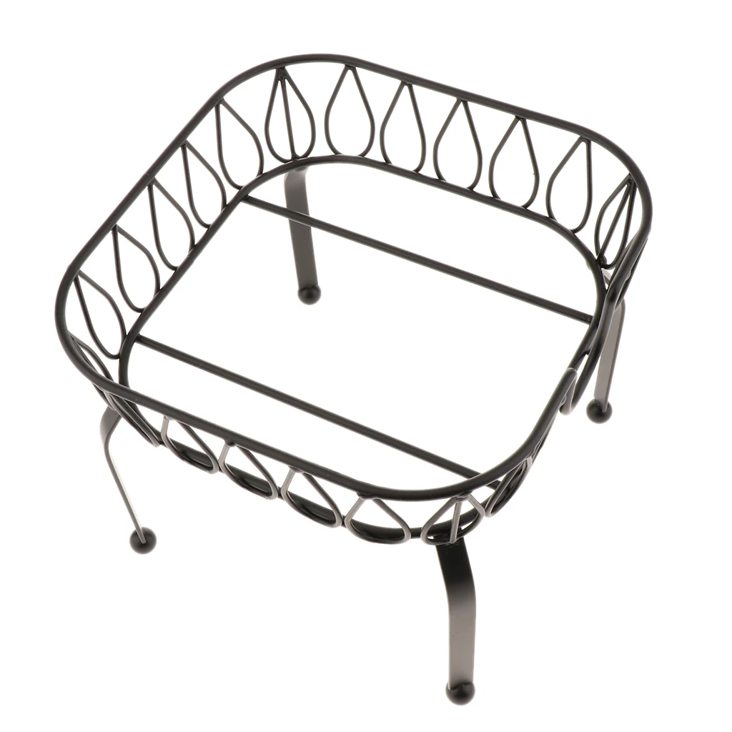 Metal Iron Drink Dispenser Stand Basket Party Juice Tea Bucket Holder Stand for Pub Bar Cafe Juice Tea Wine Beer Used
