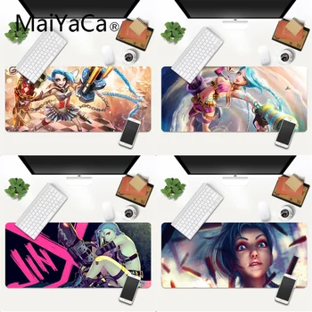 

Jinx League Of Legends Lock Edge Speed Control Laptop Keyboard Mat Gaming Mouse Pad Large Deak Mat 700x300mm for overwatch/cs go