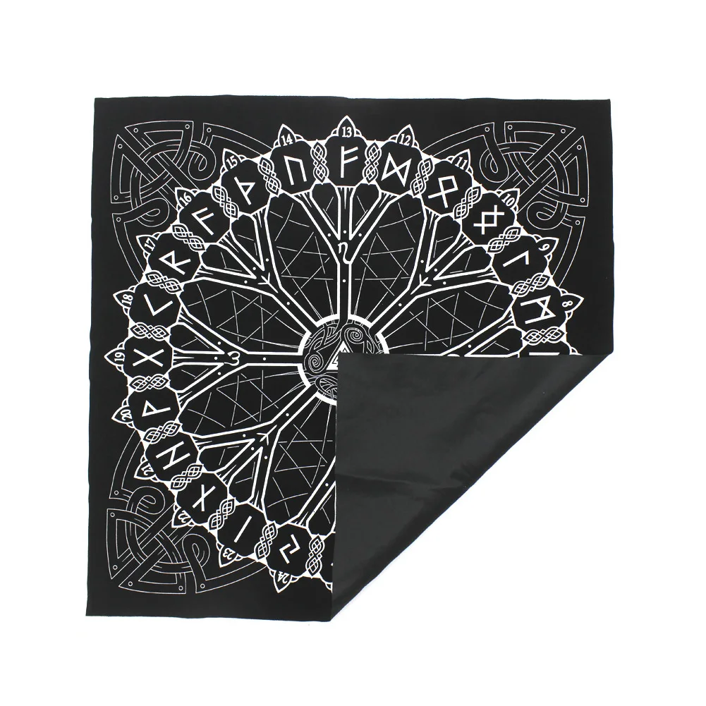 Desktop Flannel Cover Astrology Professional Playing Cards Divination Entertainment Altar Board Game Tarot Tablecloth 49x49cm