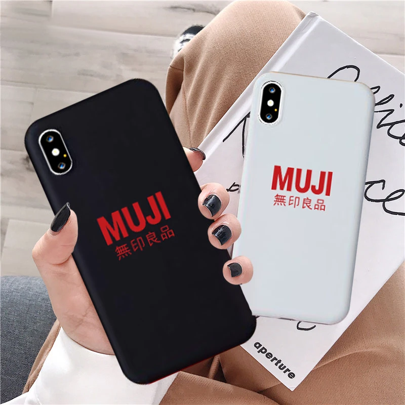 Gykz Fashion Japan Style Muji Case Cover For Iphone X 11 Pro 7 Xr Xs Max 6 6s 8 Plus Simple Letter Soft Silicone Phone Coque Bag Fitted Cases Aliexpress