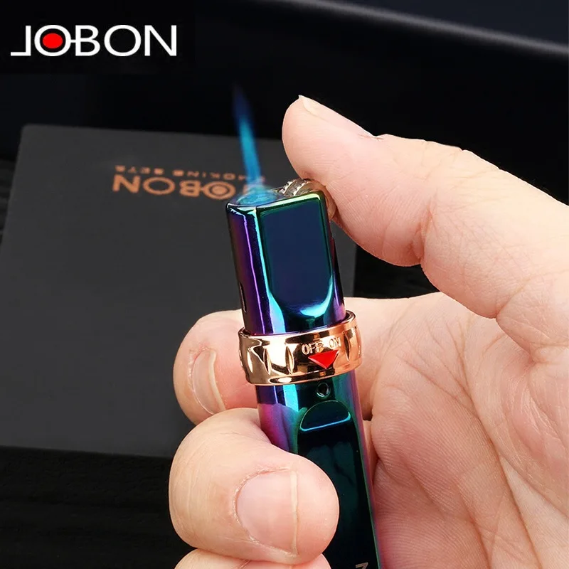 Jobon Мини тонкая металлическая зажигалка шлифовальный круг легче чем газ бутан