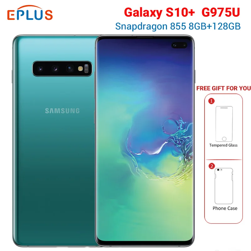 6," T-Mobile версия samsung Galaxy S10+ S10 plus G975U мобильный телефон Snapdragon 855 8 Гб ram 128 ГБ rom NFC 4G телефон