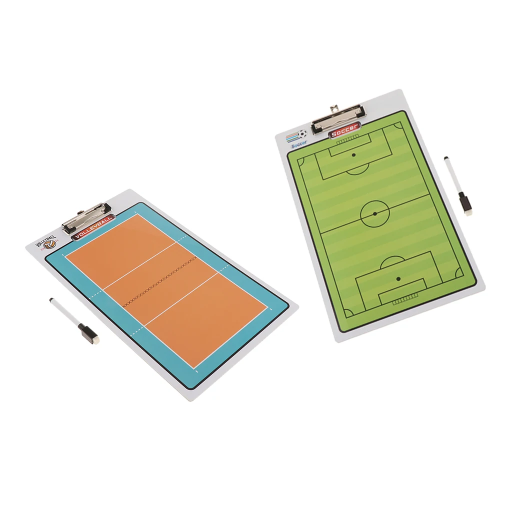 Double Sided Basketball Coaches Clipboards Coaching Boards for Basketball Football Volleyball Training