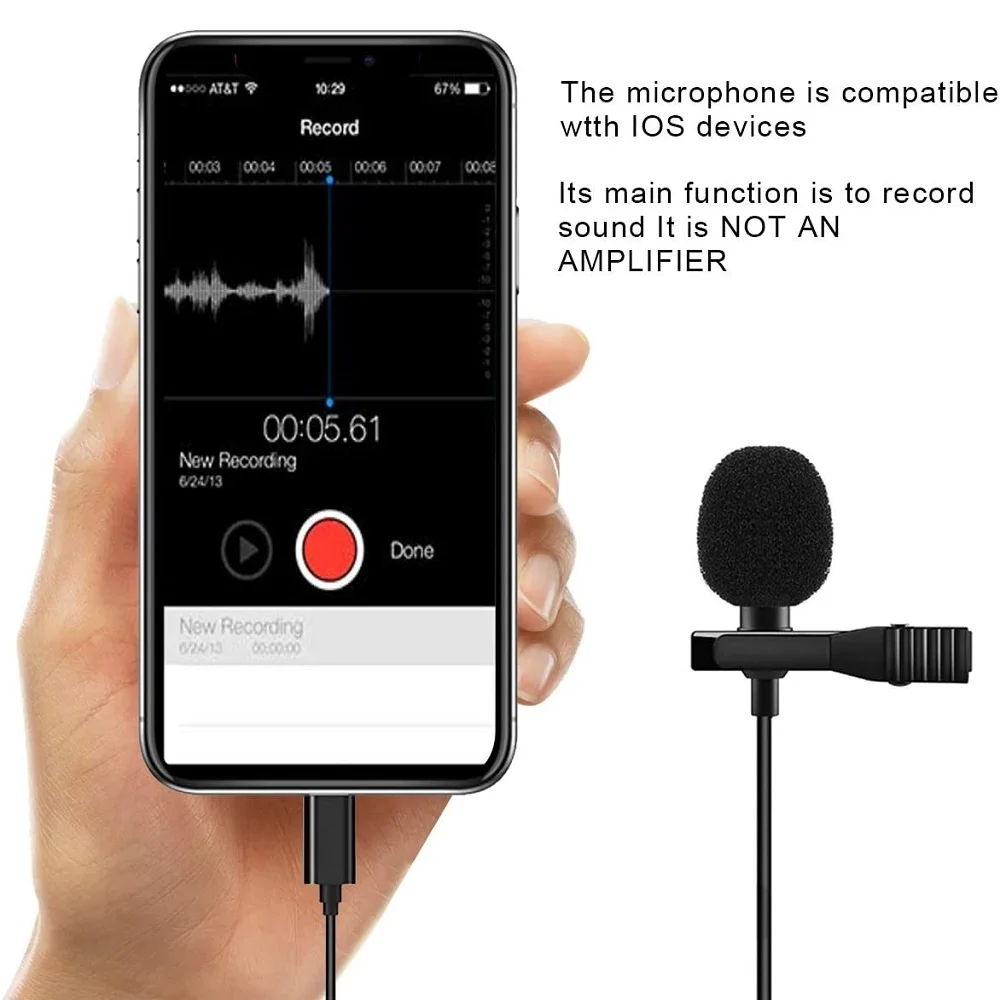 Mcoplus Mini Lightning Microphone For iPhone 7 8 Plus X XS Max 11 Pro XR Condenser Studio Professional Live Streaming Audio wireless mic