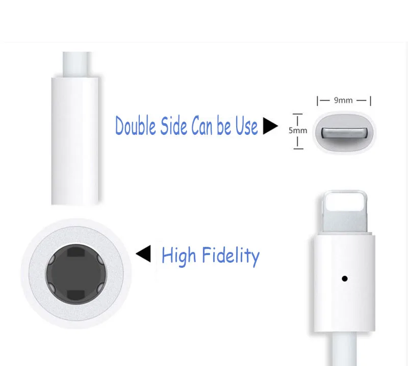 Headphone adapter audio converter is suitable for iphone headset conversion line mobile phone line control adapter