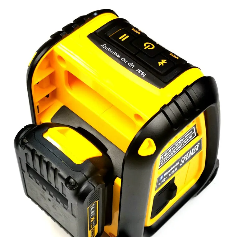 Для Dewalt Makita Милуоки Bosch Bluetooth, usb-громкоговоритель совместим с 14,4/18 V литиевая Батарея