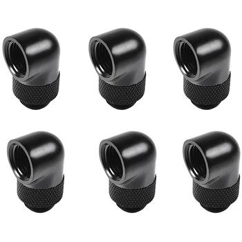 

6Pcs / Lot G1 / 4 Inch 90 Rotary Compression Fitting 90 Degree Rotary Fitting Water Cooling Adaptors Metal Connector
