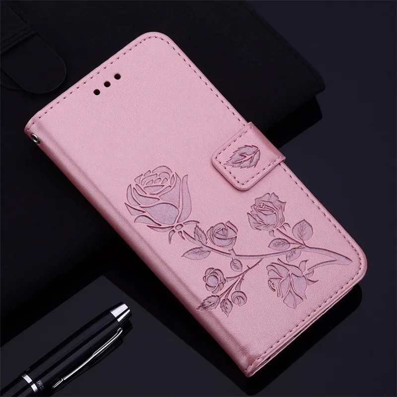 Rose (Pink) Wallet Leather Flip Case For Meizu 16Xs For Meizu 15 Lite(M15) 16s Pro 16Xs M5c M5s M6T M6s M6 M5 Note 8 9 A5 M3 U20 U10 Cover - Цвет: Rose (Pink)
