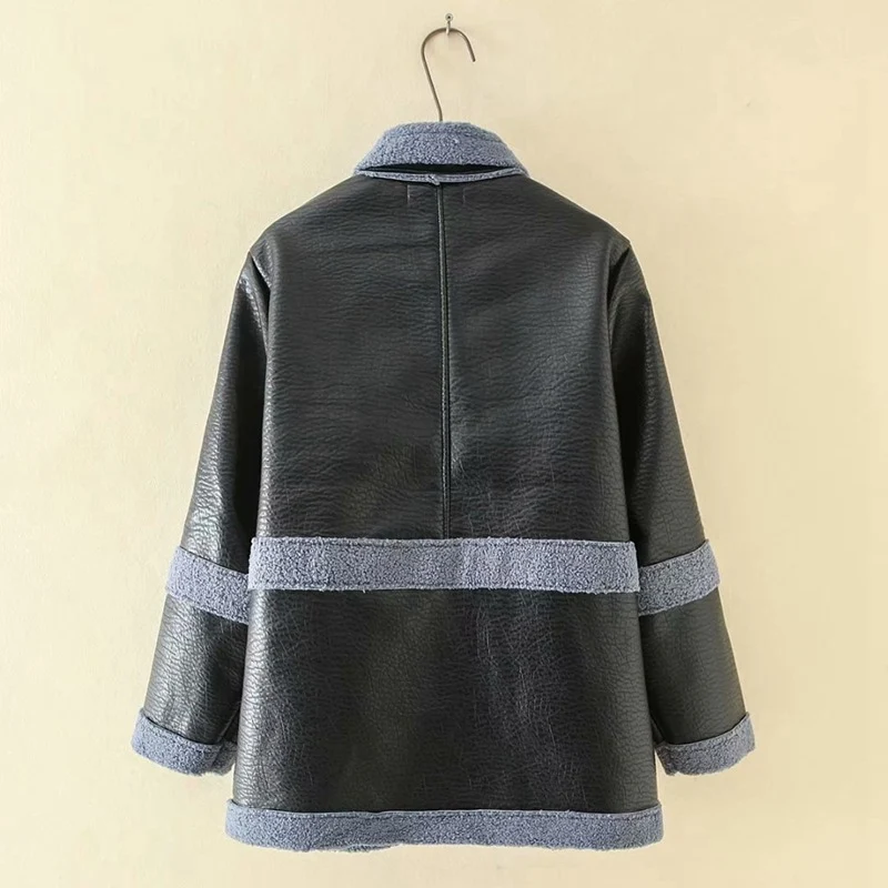 Большие размеры парки 4XL 5XL PU пальто Лоскутные женские парки теплые для зимы модная верхняя одежда KKFY4015