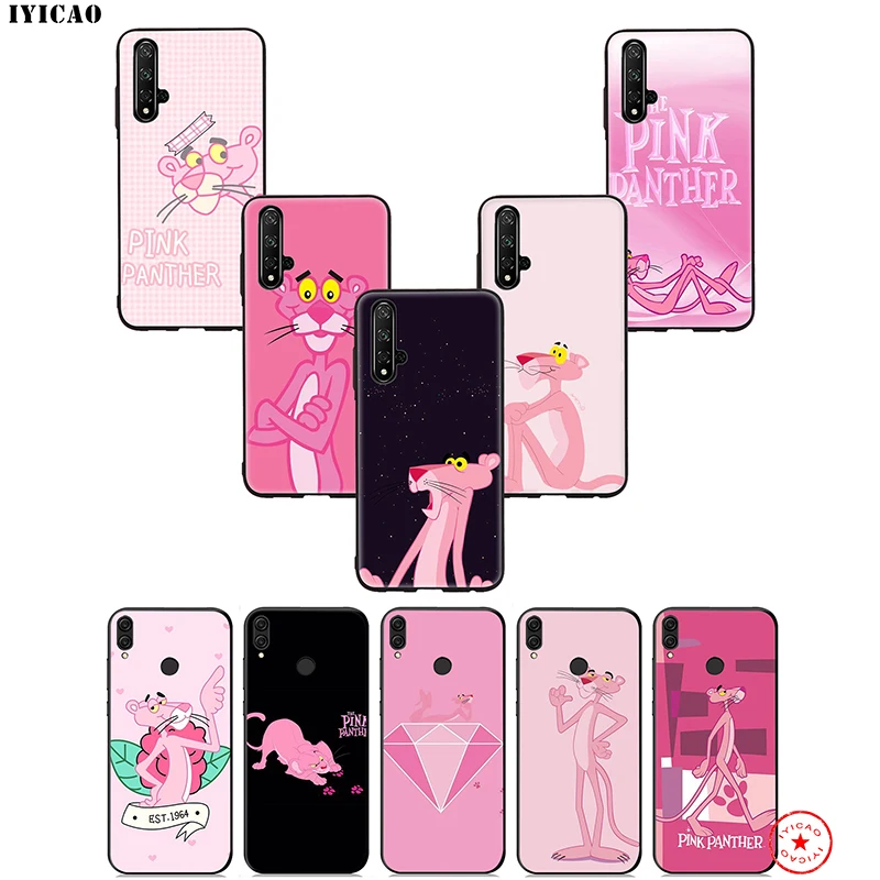 IYICAO Pink Panther Soft Case for Huawei Honor 20 10 9X 9 8C 8X 8 7X 7C 7A 6A Nova 5i 4 3i 2 2i Lite Pro View Note |