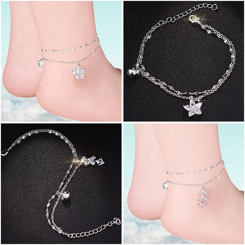 

Fashion INS Antique Style Foot Pendant Women's Sexy Bell Elegant Elegant Japanese And Korean Style Simple Best Friend Sisters Pe