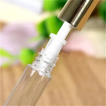 

10Pcs/Set 1.2ML Empty Transparent PE Lip Gloss Tubes Plastic Lip Balm Tube Lipstick Mini Sample Cosmetic Container With Gold Cap