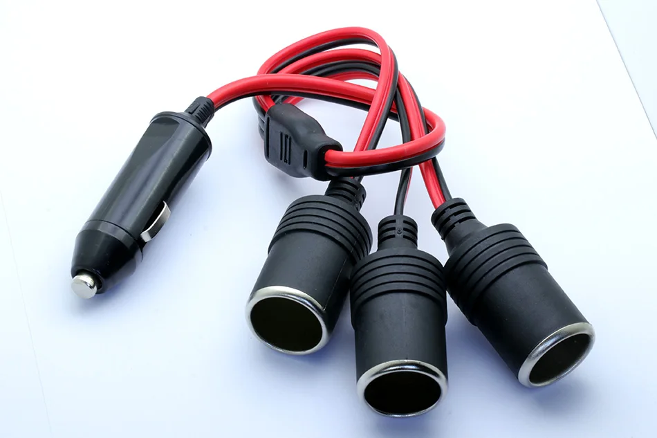 Carregador de Carro Adaptador de Alimentação Pces Universal Maneiras Triplo Isqueiro Divisor Fêmea Tomada Entrada Cabo Automático 12 - 24v 10 3 6 de carro isqueiro divisor fêmea tomada adaptador