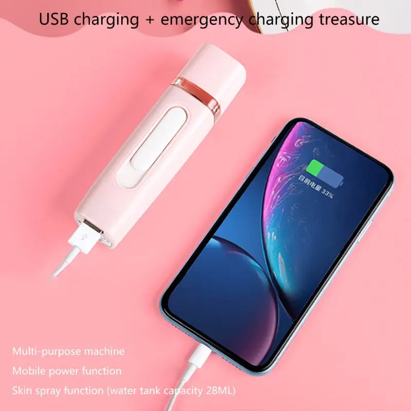 Косметический распылитель, счетчик воды, зарядка через usb, нано-распылитель, паровой прибор для увлажнения лица