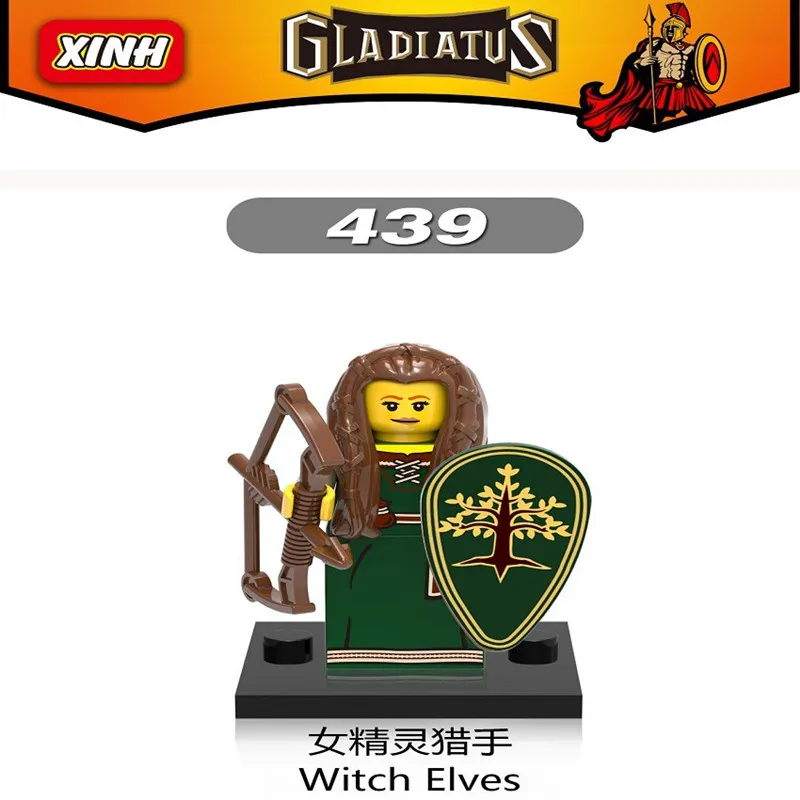 Roman Soldier Series Commander Elf Hunter Model Assembling Bricks Building Blocks Kit DIY Education Christmas Gift