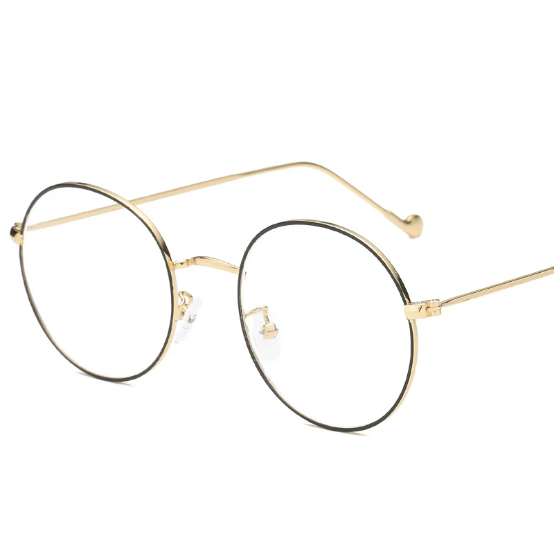 Iboode новые очки для чтения унисекс с круглым носком в ретро стиле пресби очки Для мужчин женский, черный золотистый, серебристый, металлический каркас - Frame Color: Black Gold