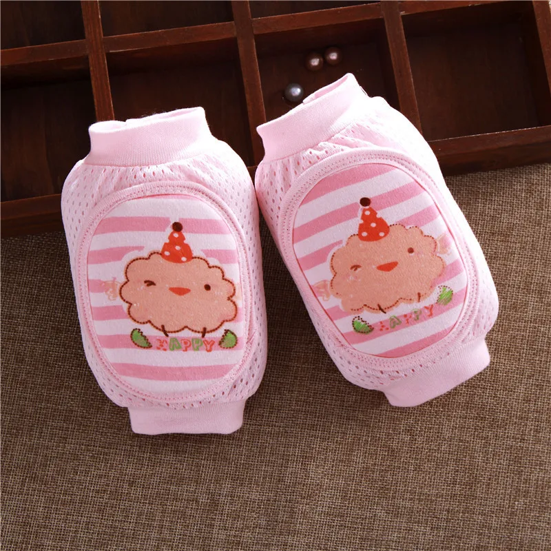 New 3 Pairs Lot Cotton Leg Warmers Baby Safety Knee Pad Walk Crawling Leggings Defence Pads Thick Breathable Mesh Baby-knee-pads - Цвет: Cloud powder