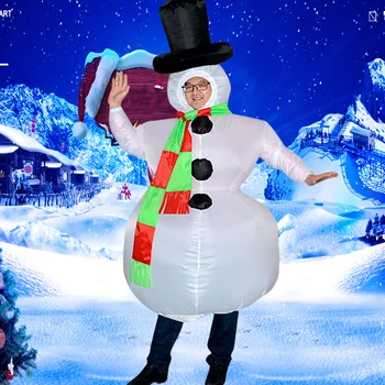 

Christmas Inflatable Snowman Costume Suit for Adults Halloween Cosplay Party XRQ88