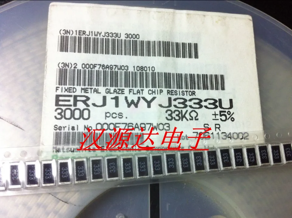 50 шт./лот SMD резистор 2512 33K mark:333 100PPM 1% 1 Вт erj1выхода 333u 100% новый и оригинальный |