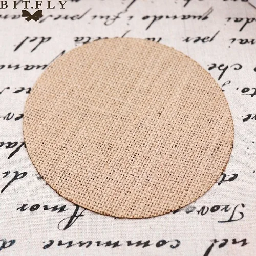 8pcs Rustic Jute Hessian Linen Burlap Table Mat Placemat Drinks Cup Coffee Coaster Tableware Mat For Home Wedding Party Supply - Color: round 15x15cm