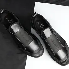 Г., новая модная уличная трендовая мужская повседневная обувь из натуральной кожи мужские Красивые кожаные туфли на плоской подошве