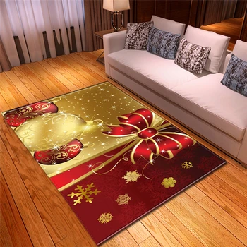 

Christmas Home Decorations Soft Flannel Carpet Mat Thin Lightweight Washable Rectangle Nordic Shabby Chic Non-slip Coating