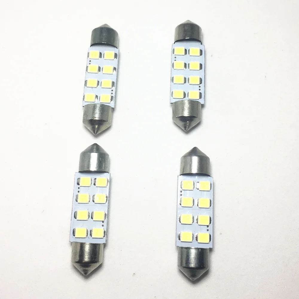 4 шт. автомобильный 8SMD 1210 Festoon светильник 31 мм 36 39 41 внутренний купол светодиодный