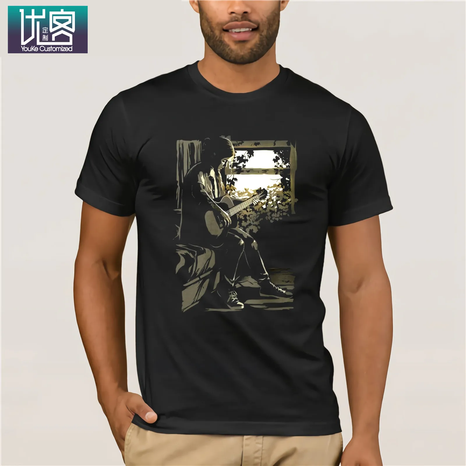 Последняя из нас часть ii 2 мужские черные футболки одежда крутая Повседневная