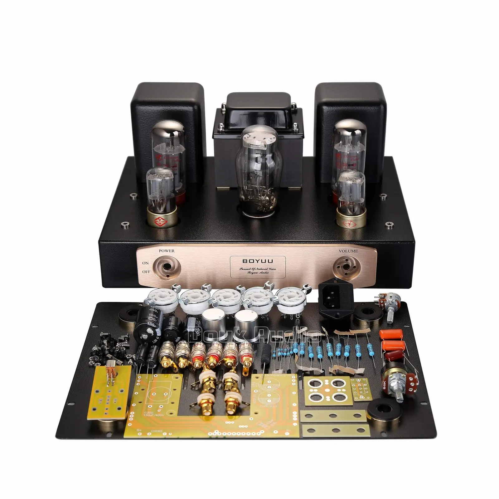 Amplifier DIY KIT Nobsound Hi-end стерео EL34 вакуумный ламповый усилитель одиночный чистый класс A 5Z3P+ 6N9P HiFi аудио клапан Amp 12 Вт+ 12 Вт - Цвет: Amplifier DIY KIT