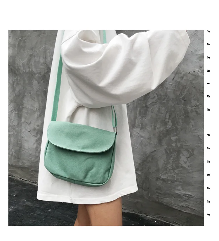Children Autumn And Winter Canvas Bag Women's Literature And Art Hipster Over-the-shoulder Bag South Korea College Style Simple