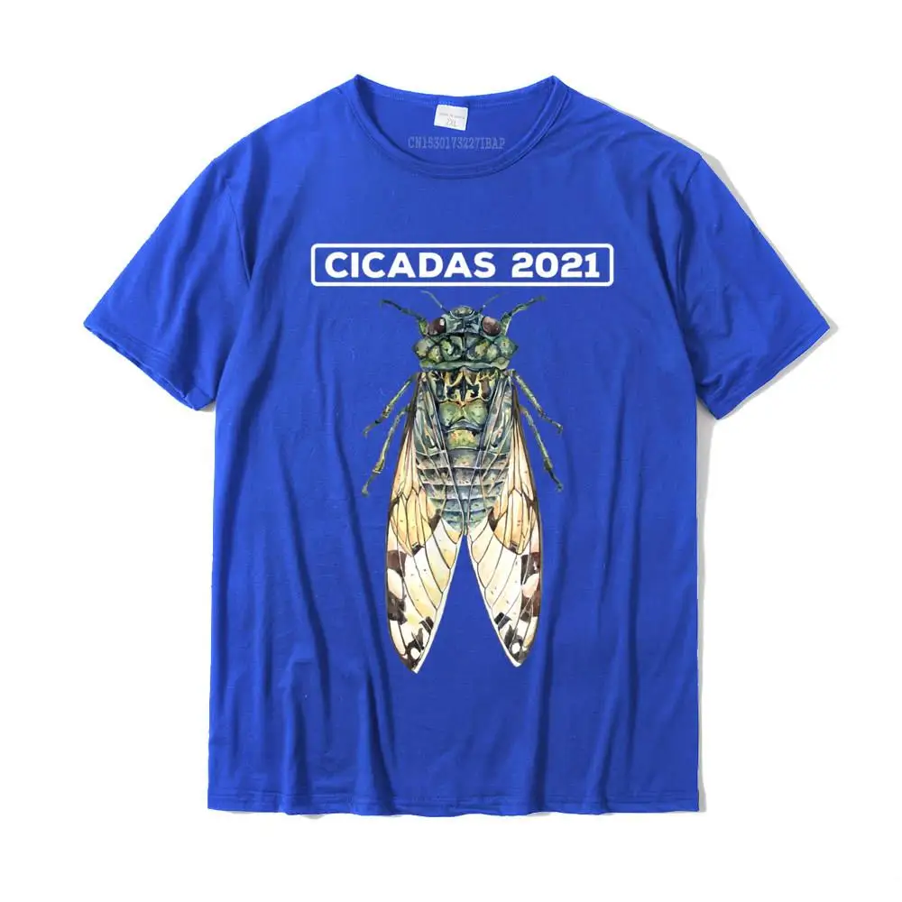 comfortable Unique Summer Pure Cotton O-Neck Mens T Shirt Cool Tees Graphic Short Sleeve Top T-shirts Top Quality Cicada Funny Insect Lover Adults Kids 2021 Watercolor Bugs T-Shirt__MZ23917 blue