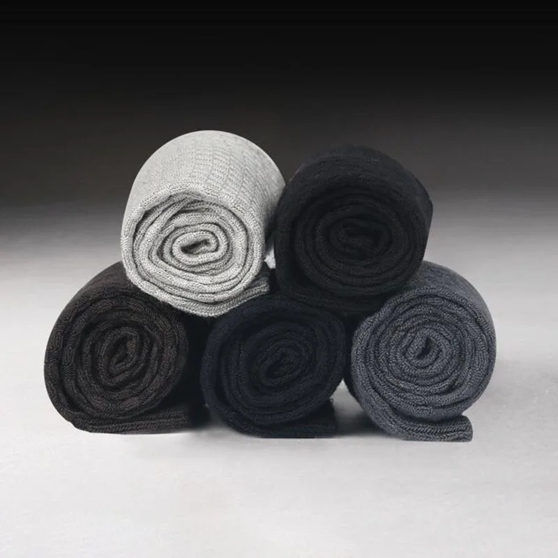 3Pairs/lot Bamboo Fiber Long Socks Men Fashion Crew Socks Plaid Business Socks Man Solid Color Autumn Calcetines hombre