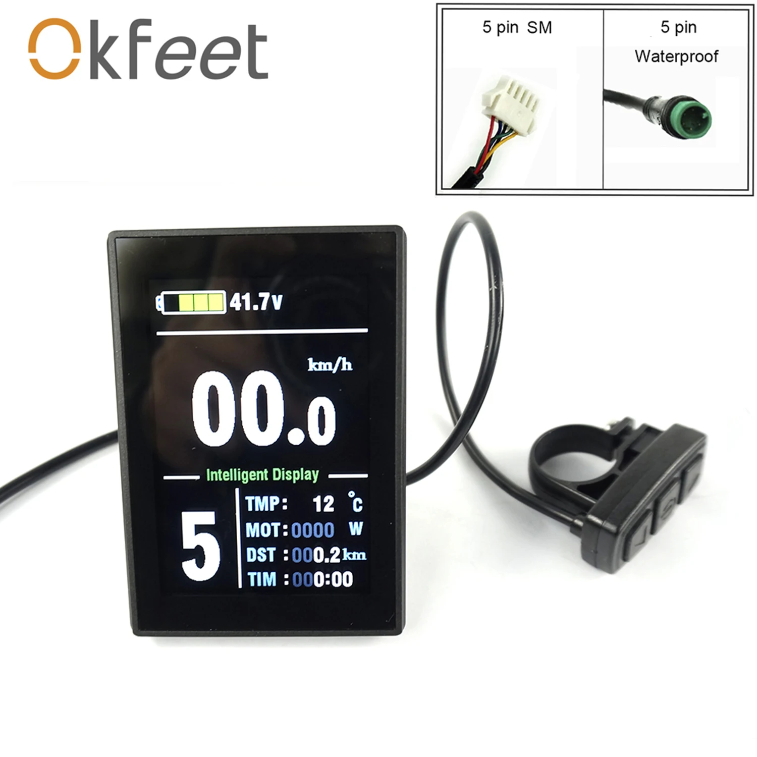 Best Okfeet Electric Bicycle Accessories KT LCD8S USB Display Electrice Bike LCD Ebike Sets 0