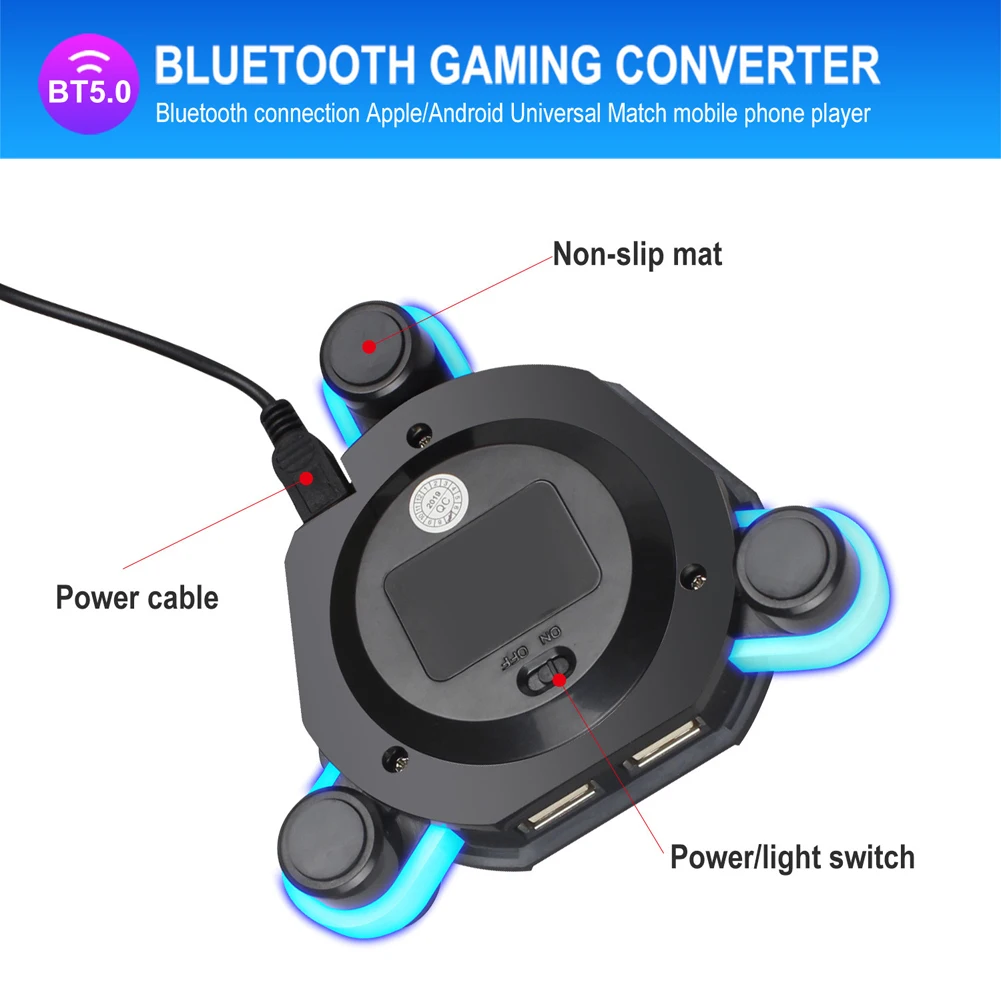  Mobile Gamepad Controller Gaming Keyboard Mouse Converter For IOS/Android Keyboard Mouse Adapter fo