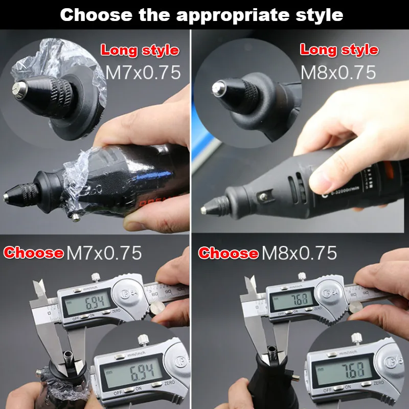 0.3-3.2mm Multi Drill Chuck Keyless For Dremel Rotary Tools Keyless Drill Bit Chucks Adapter Converter Universal Mini Chuck