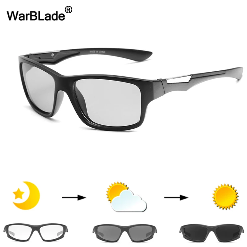 WarBLade, мужские фотохромные солнцезащитные очки, поляризационные солнцезащитные очки, HD очки для вождения, очки-хамелеоны, UV400, Дневные И Ночные очки для вождения - Цвет линз: B1025