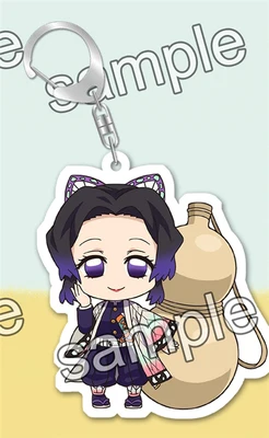 Лиловый Аниме Demon Slayer: Kimetsu no Yaiba Agatsuma Zenitsu Hashibira Inosuke Косплей акриловый брелок сумка кулон брелок с игрушкой подарок - Цвет: Лиловый