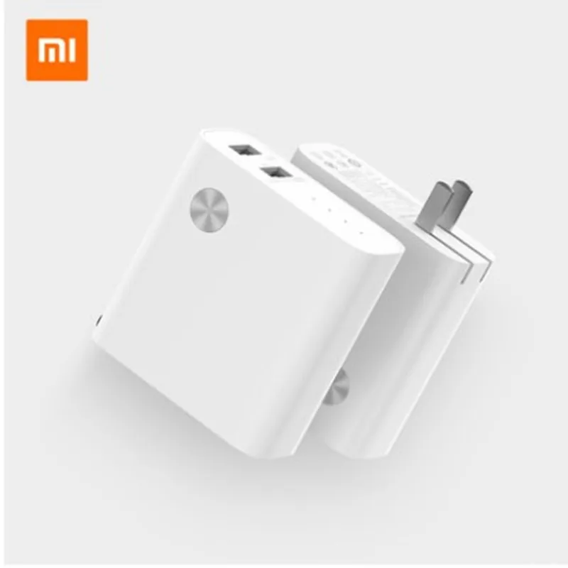 Оригинальное зарядное устройство xiaomi two in one для мобильных устройств(зарядное устройство) 5000 мАч портативное зарядное устройство 2 USB порты и адаптеры для мобильных устройств