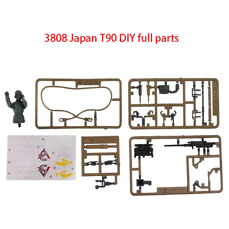 HENGLONG 3808/3816 RC tank Japan T90/U.S.M1A2 ABRAMS 1/24 запасные части No. Пластиковые аксессуары ABCD