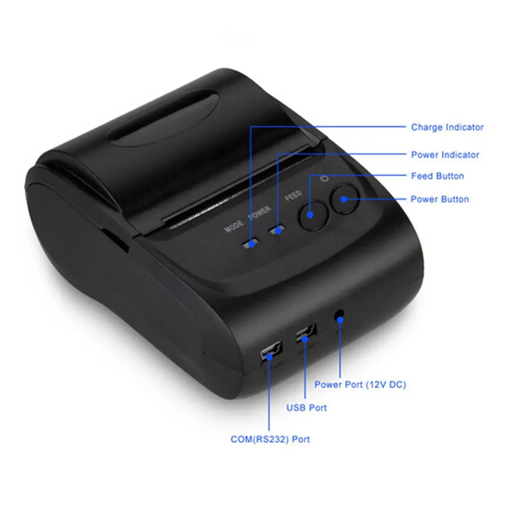POS-5582 DD портативный мини-принтер 58 мм Bluetooth 4,0 кассовый аппарат на Android POS Принтеры для чеков Термопринтер для печати билетов
