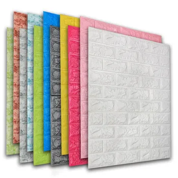 

sheets 3D wall paper self-adhesive wall sticker living room TV background wall children anti-collision foam wall stickers si