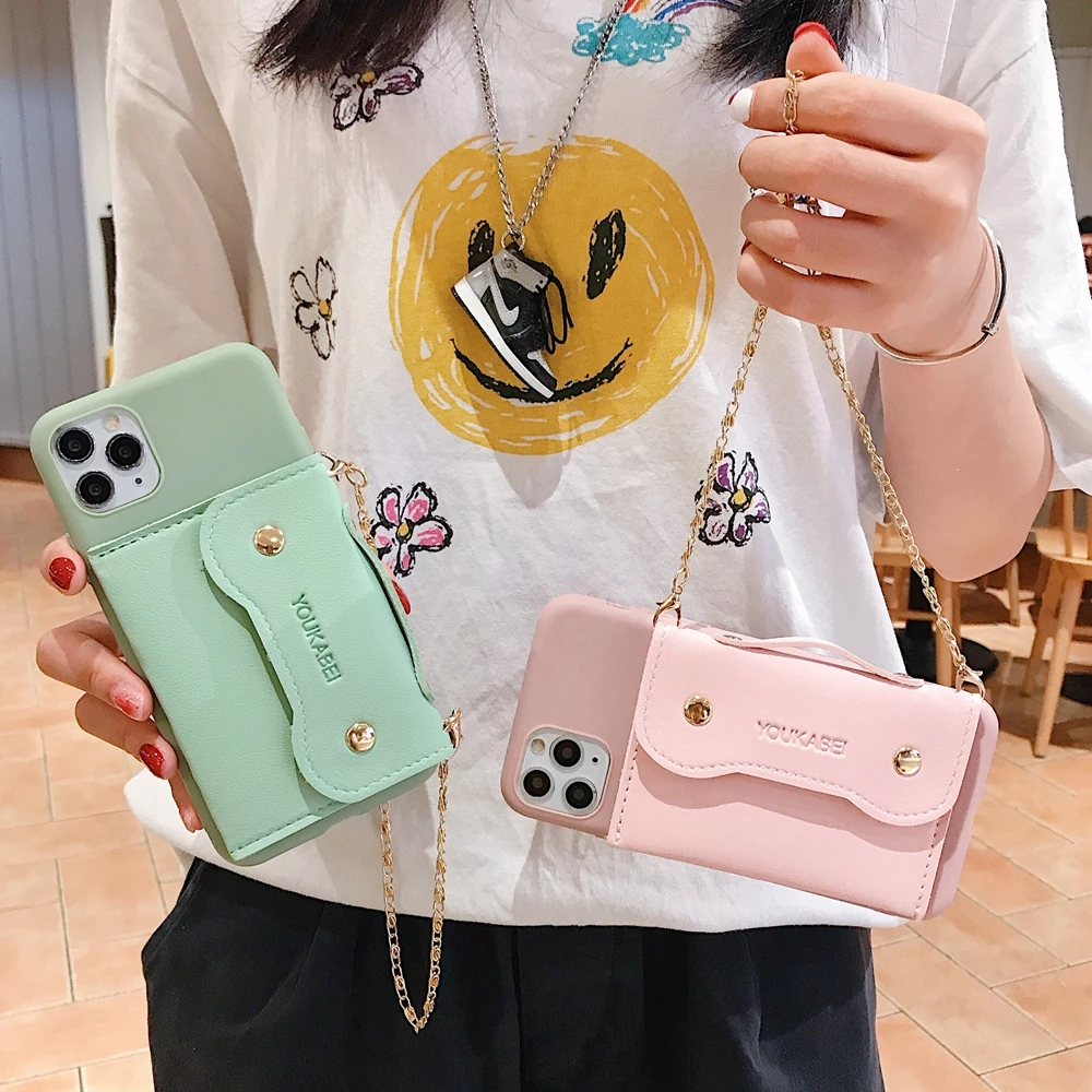 Honor 9S 9C 9A 9X Pro Phone Case on for Etui Huawei Y9S Fashion Lanyard Wallet Card Hand Bag 8A 8X 8C 8S Covers Woman | Мобильные