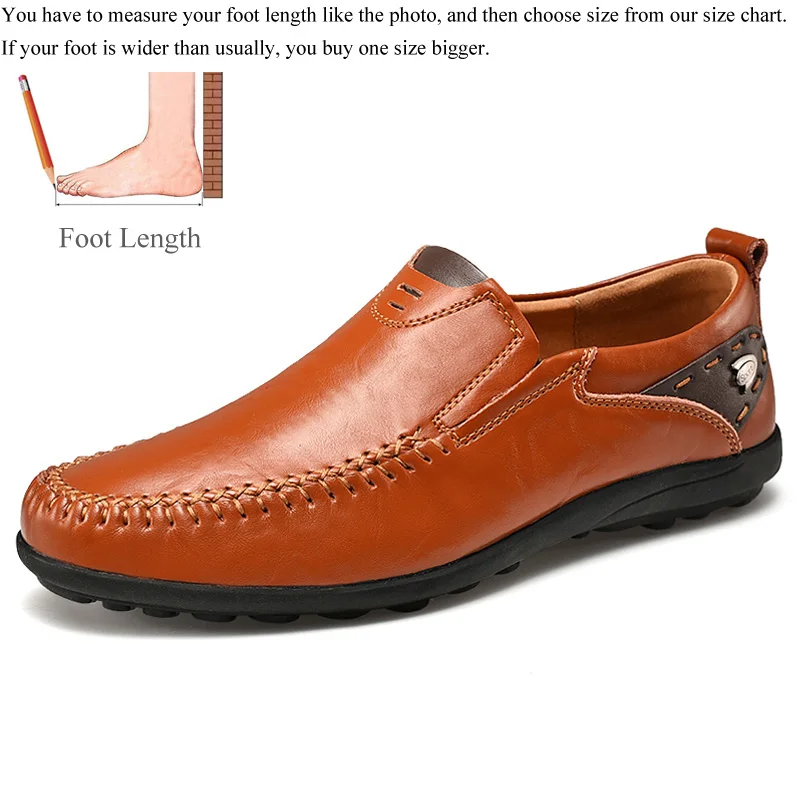 Мужская обувь; лоферы; мужские кожаные мокасины; mocassim masculino adulto; сезон весна-осень; слипоны; zapatos hombre; дизайнерская мужская повседневная обувь для вождения; 47 - Цвет: Brown