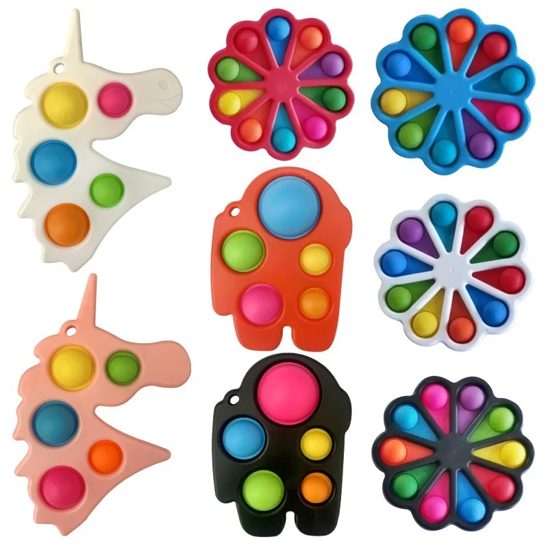 New Push Bubble Fidget Simple Dimple Toy Stress Relief Hand Fidget Spinner Toys For Kids