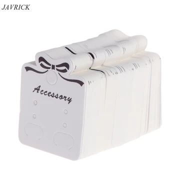 

100Pcs Jewelry Display Card Earrings Ear Studs Packing Hang Tag Rectangle Holder