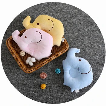 

1 Pc Baby Shaping Pillow Soft Cotton Lovely Cartoon Sleep Head Positioner Anti-rollover Elephant Head Protection Newborn Gifts