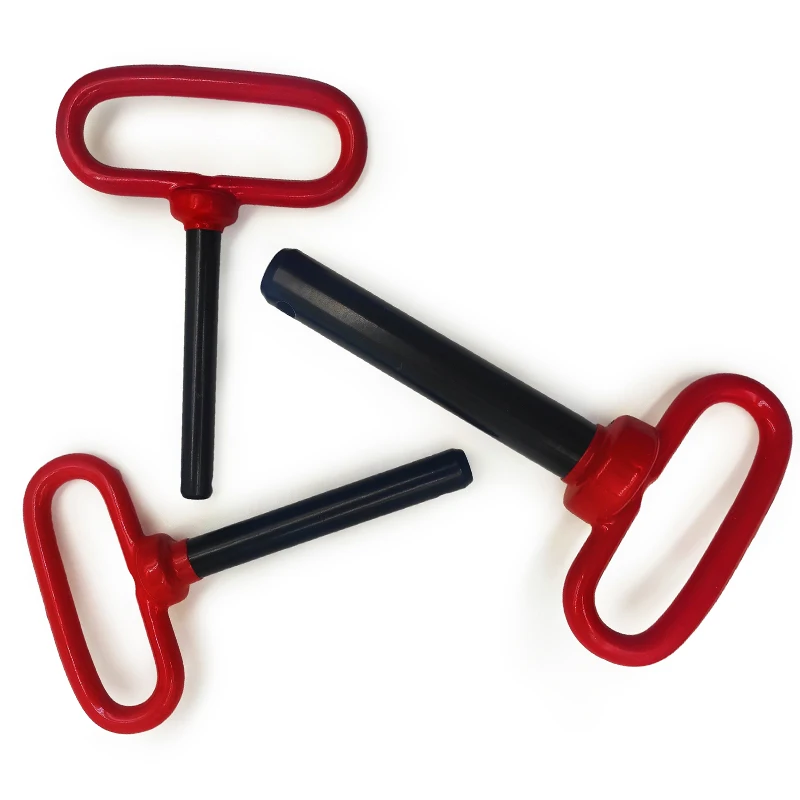 Trailer Tow Hitch Lock Pin with Rubber-Coated Handle, Red Head Hitch Pin,
