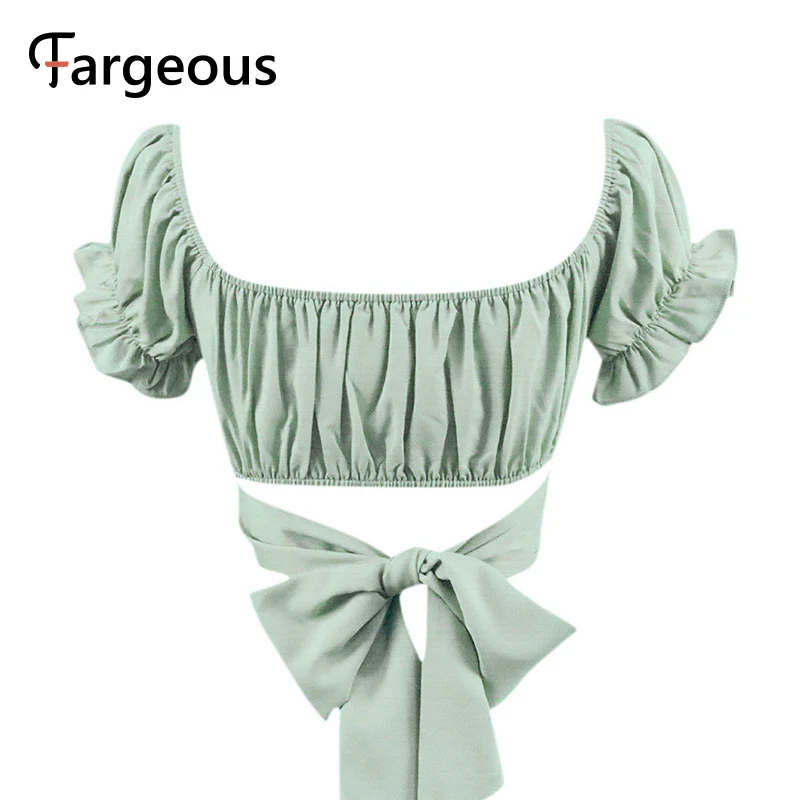 Женский короткий топ с открытой спиной Fargeous однотонная повседневная короткая