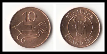 

Iceland 10 Ola 1981 Edition Coin Europe New Original Coins Unc Commemorative Edition 100% Real Rare Eu Random Year