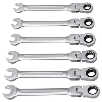 

6Pcs Flexible Combination Wrench Set Ratchet Wrench Torque Wrench Spanner A Set Of Keys